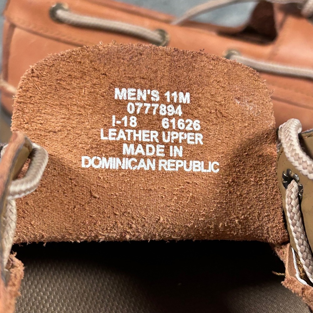 Sperry Top Sider Boat Shoes Mens 11M Brown Leather Classic Lace Up - Picture 11 of 11